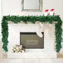 6 Ft Christmas Garlands,Artificial Pine Garlands,Realistic Faux Greenery Garland for Christmas Table Wall Fireplace Mantle Holiday Party Decoration