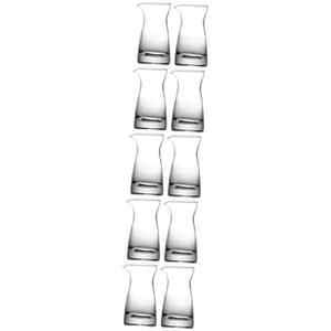 OSOLADY 10pcs Glass Jugs Pouring Pitcher for Sauces and Condiments Elegant Kitchen and Bar Containers for Serving Liquids and Dressings