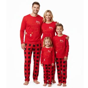 Radmire Matching Christmas Pajamas for Family Couples, XMAS Holiday PJs Sleepwear Set Long Sleeves and Pants