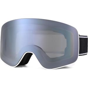 OTG Ski Goggles for Men Women Youth,Skiing,Ice Skating,Winter Sports,Snowboard Anti Fog Goggles,UV Protection (Mercury)