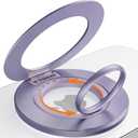 TORRAS 2025 Upgrade [Dual-Ring] Fit for MagSafe Phone Grip Ring Holder [Dual-Ring] Compatible with MagSafe Kickstand Magnetic for iPhone 16/15/14/13/12/11 Samsung, Google Accessories, Purple