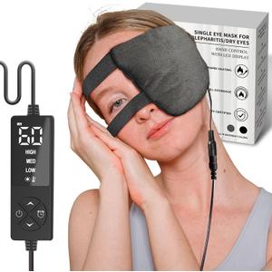 sticro Stye Eye Compress Heating Pad for Stye Treatment, Moist Heat Eye Mask for Stye Chalazion Blepharitis Relief, 3 Temp & 5Timer Settings for Both Left & Right Eyes (Gray)