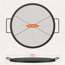 onlyfire Heavy-Duty Steel Round Fire Pit Grill Grate with X-Marks Design