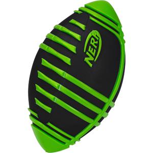 Nerf Weather Blitz Foam Football for All-Weather Play - Easy-to-Hold Grips  Great for Indoor and Outdoor Games - Green
