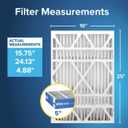 Filtrete 16x25x5 AC Furnace Air Filter, MERV 13, MPR 1900, Premium Allergen, Bacteria & Virus Filter, Electrostatic Air Cleaning Filter, 2-Pack (Actual Size 15.75 x 24.13 x 4.88 in)
