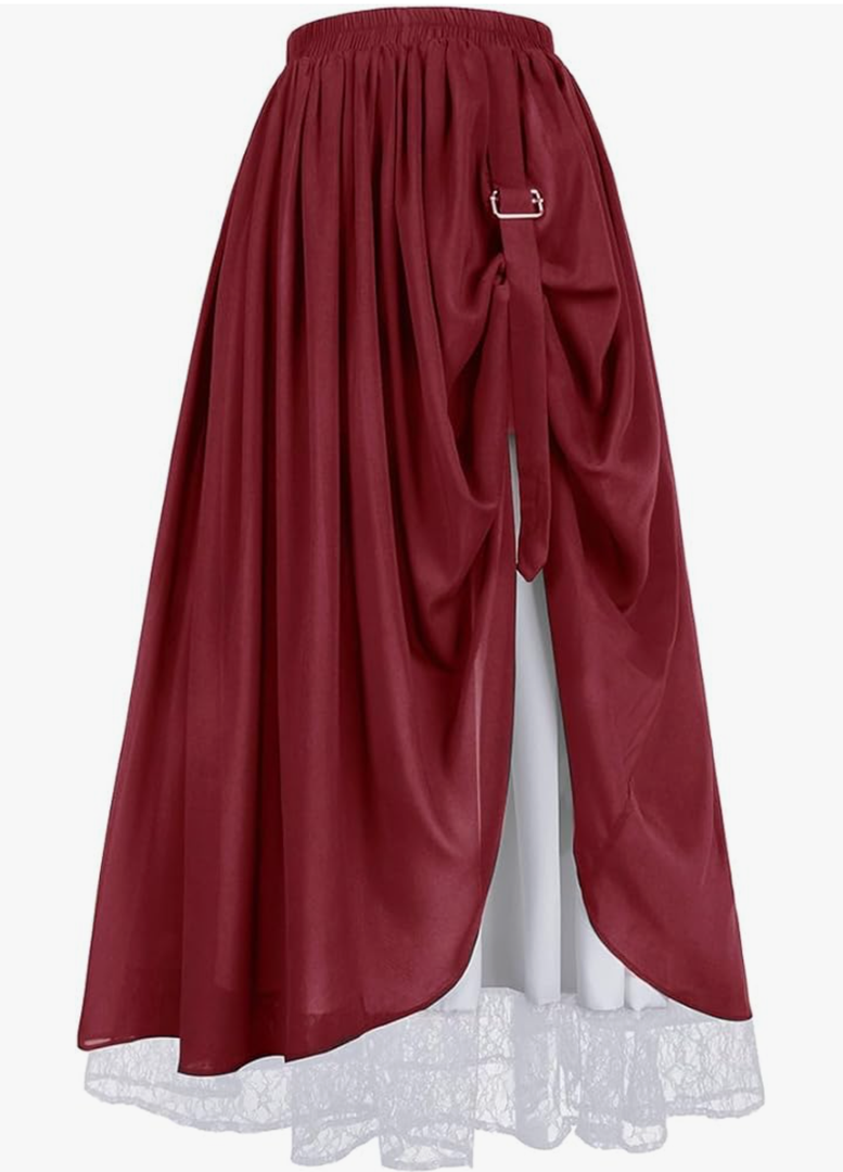 Women Medieval Skirt Renaissance Skirt Darkness Maxi Long Skirt Floor Length Skirts XL