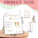 2 x Mimosa Bar Wooden Sign with Stand, Minimalism Decor Wedding Welcome Sign, Bridal Shower Sign, Bar Decoration Supplies, Wedding Shower Supplies, Party Supplies