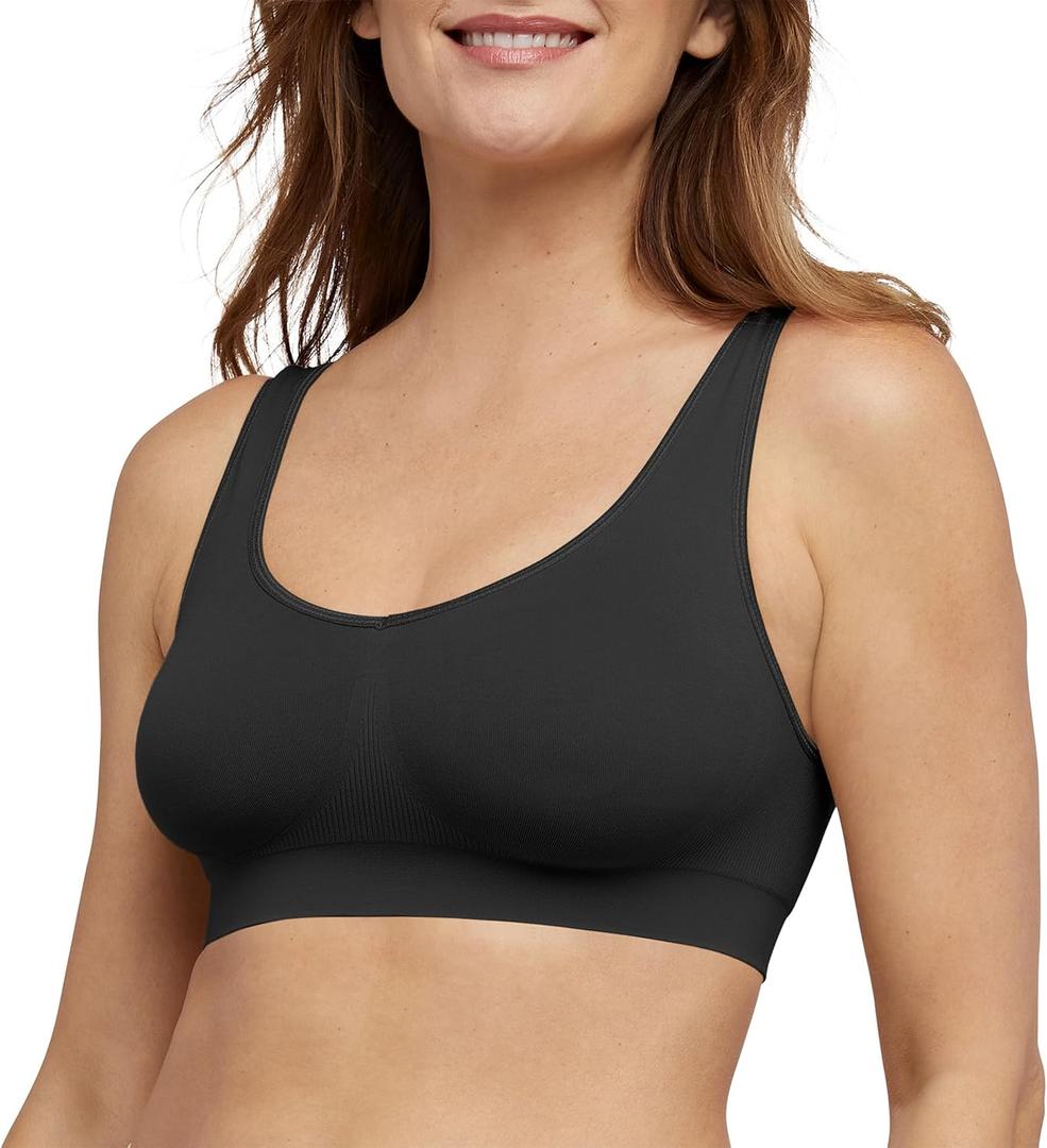 Bali Women's One Smooth U Bralette (Large, Black)