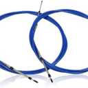 10FT 13FT 20FT 8FT Marine Throttle Shift Control Cable 33C Blue Compatible with Marine Outboard Engine Control Box (2Pcs,13ft/3.9 Meter)