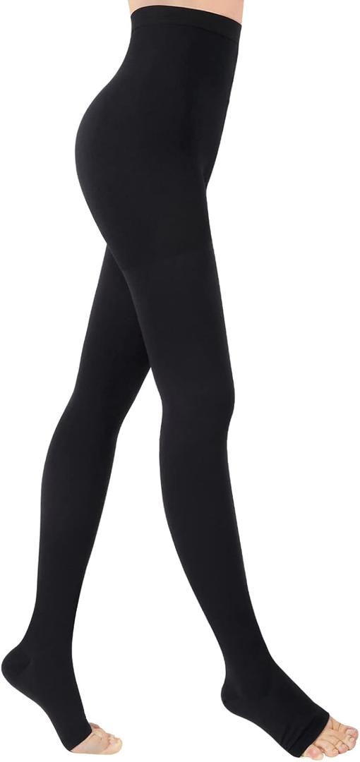 Medical Compression Pantyhose for Women & Men, 20-30mmHg Compression Stockings (Large)