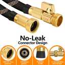 Garden Hose 50ft, 2026 Ultra Lightweight Water Hoses w/10 Function Spray Nozzle and 3/4" Brass Fittings- Durable, & Flexible Water Pipe for Yard, Lawn, Outdoor & Gardening(Black Rose gold)