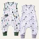 Toddler Sleep Sacks Sleep Sack with legs Cozy comfy Baby Warable Blanket with 2-Way Zipper, M