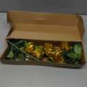 IPOPU 6PCS Gold Silk Lop-Sided Rose Artificial Flower with Long Stem Fake Leaf Roses, Artificial Long Stem Fake Roses Suitable for DIY Wedding, Home Decoration and Outdoor Party.