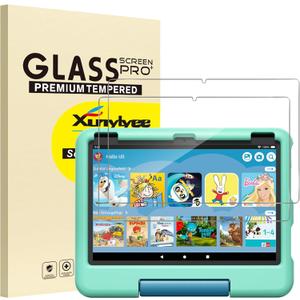 2-Pack, Screen Protector for Fire HD 8/ Fire HD 8 Kids/ 8 Kids Pro 2024/2022/ 2020 release Easy Installation Tempered Glass Film