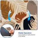 Mouse Pad, Square Abstract Mouse Pad, Cute Mouse Mat Waterproof Non-Slip Rubber Base Mouse Pads for Office Laptop, Brown Leaves