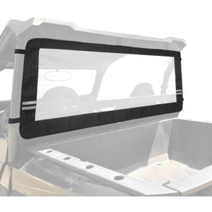 Soft Rear Windshield for Ranger UTVs, Back PVC Window Ultra-Clear, Compatible with Polaris Ranger 1000/Crew (2020-2024), XP 1000/Crew XP 1000 (2017-2024), XP 900 (2013-2019), Crew XP 900 (17-19)
