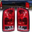 Tail Light Assembly Compatible with 2002 2003 2004 2005 2006 Dodge Ram1500 2500 3500 Taillight Signal Brake Lamp with Bulbs and Harness