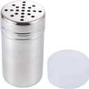 Dredge Shaker Spice Shaker Seasoning Shaker Grated Cheese Shaker Stainless Steel with Large Holes & Lid (Size -2)