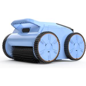 SAT20 Cordless Robotic Pool Cleaner 180 Mins Runtime Auto Vacuum Up to 2000 Sq.ft for Above Ground Pools IPX8 Waterproof LED Indicator Cleans Floor & Wall Not for Sharp Steps or Raised Drains