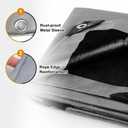 AROIC 10x20FT Heavy Duty Tarps, Waterproof 16 Mil Thick Camping Tarp with 15x17 Weave, Large Waterproof Tarp Tear Resistant UV Resistant Multipurpose Protective Cover for Tent Car Roof Boat