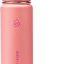 ThermoFlask 24 oz Double Wall Vacuum Insulated Stainless Steel Water Bottle with Spout Lid, Sunkissed Coral