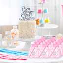 TaoBary 50 Sets Baby Shower Pens Bulk Pink It's a Girl Ballpoint Pens Baby Shower Favors with Thank You Cards and Organza Bags Gender Reveal Guests Decorations
