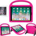 SUPLIK Kids Case for iPad 5th/6th Generation (9.7-inch, 2017/2018), iPad Air 2 Case with Screen Protector, iPad Pro 9.7 Durable Shockproof Protective Cover with Handle Stand for Kids, Pink
