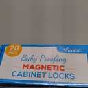 20 Pack Magnetic Cabinet Locks Baby Proofing - Vmaisi Children Proof Cupboard Drawers Latches - Adhesive Easy Installation (Standard)