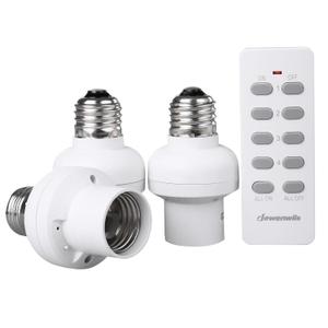 DEWENWILS Remote Control Light Bulb Socket, Wireless Light Socket Switch Kit, Remote Light Socket E26/E27 Base for Pull Chain Light Fixture, No Wiring, ETL Listed(1 Remote+3 Sockets)