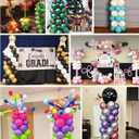 YALLOVE Balloon Column Stand Kit Sets of 2, 7 Feet Height Adjustable Balloon Tower Pillar with Reusable Metal Telescopic Design for Birthday, Wedding, Baby Shower, Graduation Party Decoration