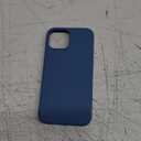ORNARTO Compatible with iPhone 13 Mini Case, Slim Liquid Silicone 3 Layers Full Covered Soft Gel Rubber with Microfiber Case Cover 5.4 inch-Blue