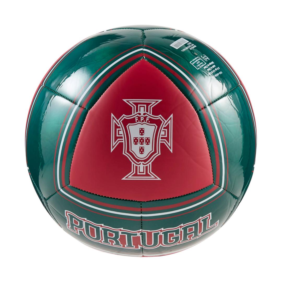 PUMA Unisex FA Portugal Soccer Ball, Club Red-Green Lagoon SS26, Size 5 Fpf Culture Ball