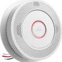 SITERWELL Hardwired Interconnected Smoke and Carbon Monoxide Detector, 10 Year Product Life Alarm Smoke Carbon Monoxide Detector with 2 AA Batteries Back Up, Smoke and CO Detector Voice Alert,1 Pack