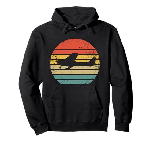 Retro Aeroplane Guide Aviation - Vintage Aeroplane Pilot Pullover Hoodie, S