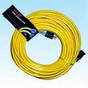JaniLink Medium-Duty Extension Cord for Carpet Extractors High Speed Buffers 14/3 Pro Glo Yellow 100'