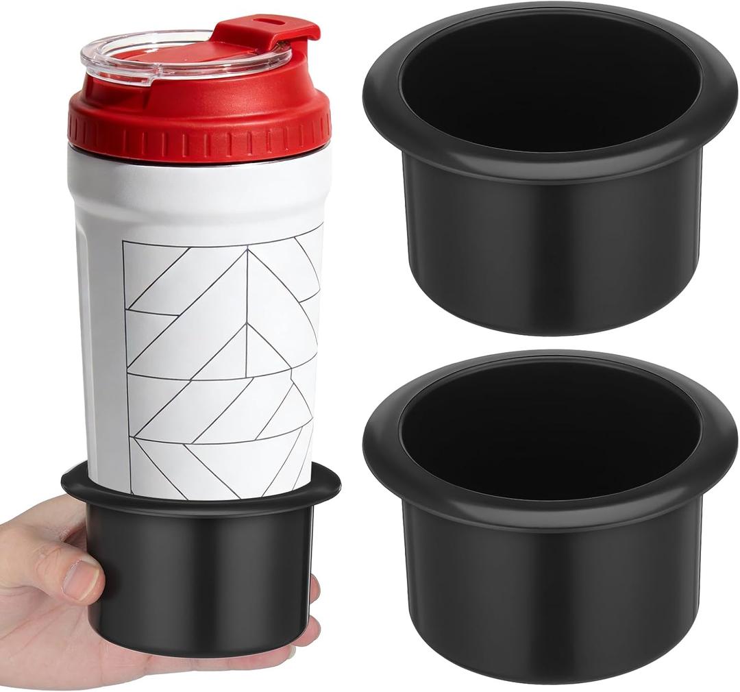 Cabilock 2PCS Sofa Cup Holder Black Plastic Recliner Handles Replacement Cup Holder Insert for Sofa Boat Rv Couch Car Truck Poker Table