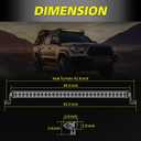 40 Inch Single Row Amber LED Light Bar with Wiring Kit and Cover