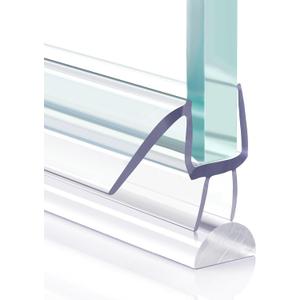 Shower Door Bottom Seal, 2 PCS 3/8" x 36" Shower Door Sweep for 3/8 Inch Glass, Frameless Glass Shower Door Seal Strip, Stop Shower Leaks and Create a Water Barrier