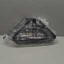 4 Tier Floor Standing Corner Shower Caddy Organizer Shelf with Hooks, Bathroom Shelves Stand Rack, Black