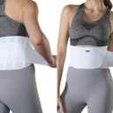Lightweight Back Brace for Lower Back Pain Women Men, Adjustable Lumbar Support Waist Support Brace for Women Lower Back Pain Relief Products, Hip Belt Waist Belt Sciatic Nerve Brace for Women Men (White, Large)
