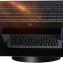 25W Solar Roof Vent Fan with 8-Inch Removable Roof Vent, Solar-Powered Attic Exhaust Fan for Enhanced Ventilation. Ideal for Home, Garages & WarehousesEnergy-Efficient & Easy Install, Black