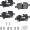 Bendix Priority1 CFC2374 Ceramic Rear Brake Pads for Chevrolet Equinox 2023-2021, Malibu 2023-2020, GMC Terrain 2023-2021