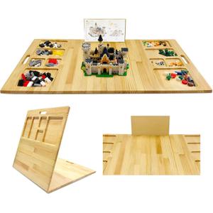 Building Baseplate Table with Storage, Large Activity Building Tray Board for Kids, Adults & Seniors, Multi-Functional Sensory Play Table for Organizing and Displaying Creative Projects
