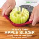 PrepWorks Dishwasher Safe Apple Slicer and Corer 16-Slice Thin Apple Cutter with Safety Cover