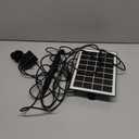 Solar Fountain Pump with Adjust Glass Panel, Upgrade 3.5W Solar Water Pump with Stake, 16.4ft Cable, 2000mAh Battery, White LED Lights, Solar Powered Fountain Kits for Bird Bath, Hummingbird