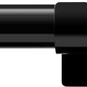 Window Curtain Rods 36 to 78 - 1 Inch Stainless Steel Heavy Duty Curtain Rod Set,Blackout Modern Drapery Rods with Brackets - Black