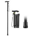 Walking Cane, 36 Inches Adjustable Height, Aluminum Walking Stick with ABS Handle, Lightweight for Men & Women (Purple Flower)