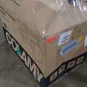 COLAMY Swivel Accent Chair, 34 Inches Wide Upholstered Arm Chair with Plump Back Pillow, Modern Sofa Living Room Chair for Bedroom, Corner, Reading, Grey