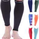 Doc Miller Compression Calf Sleeve for Men & Women – 20-30mmHg Graduated Support for Running, Shin Splints, Calf Strain – Knee High, L