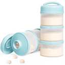 Termichy Stackable Formula Dispenser Portable Milk Powder Container, 2 Pack, Light Blue